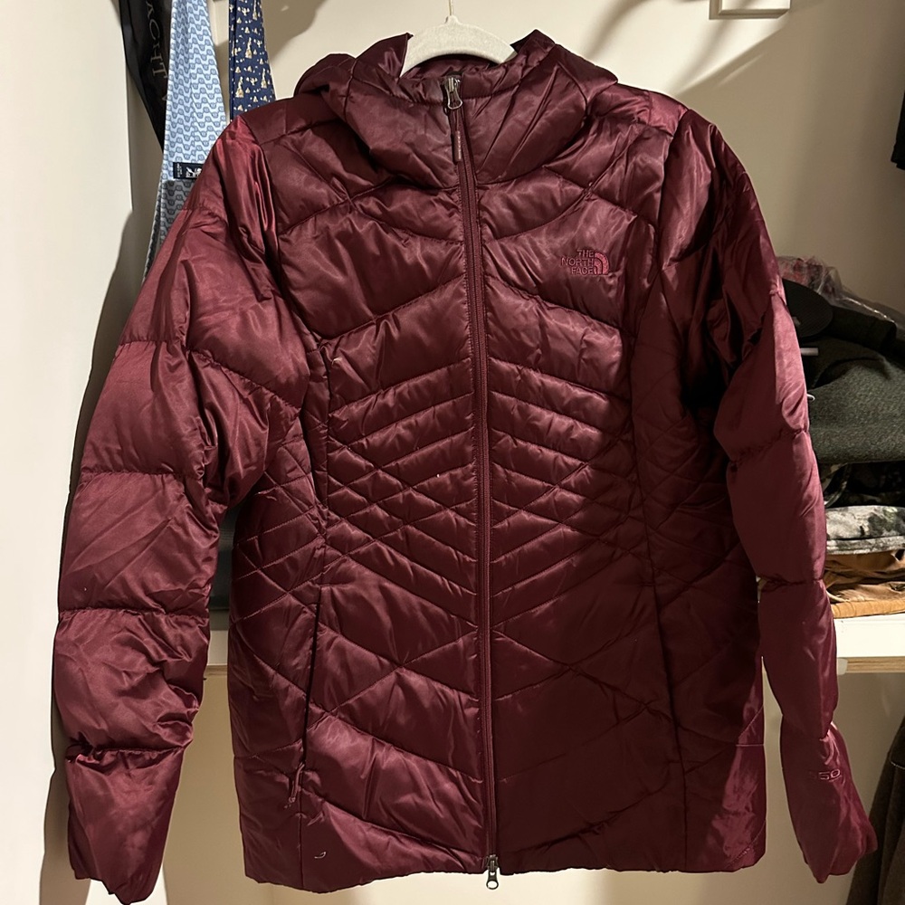 The North Face Burgundy Puffer Jacket